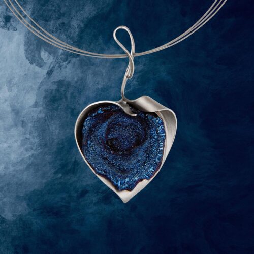 sterling silver, druzy agate unique pendant